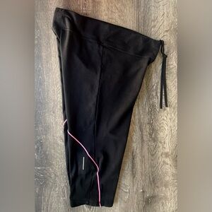 C9 by Champion, Black & Pink Leggings Drawstring, Pocket, Duo Dry Size Medium